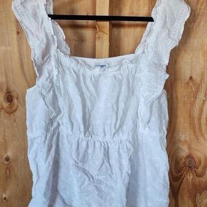 Old Navy White Eyelet Ruffle Blouse "BUY1 GET1 FREE"